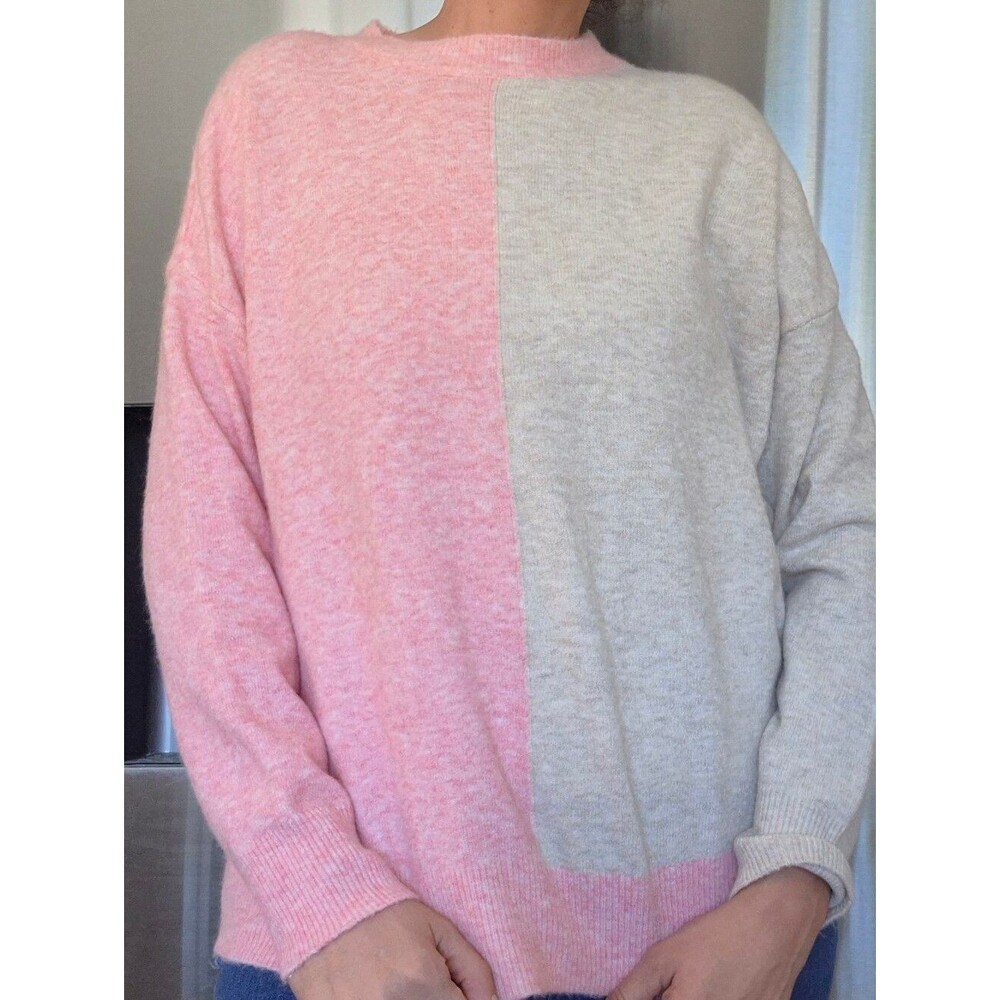Heyson two tone Pink & Cream sweater 20% Wool - Picture 11 of 16